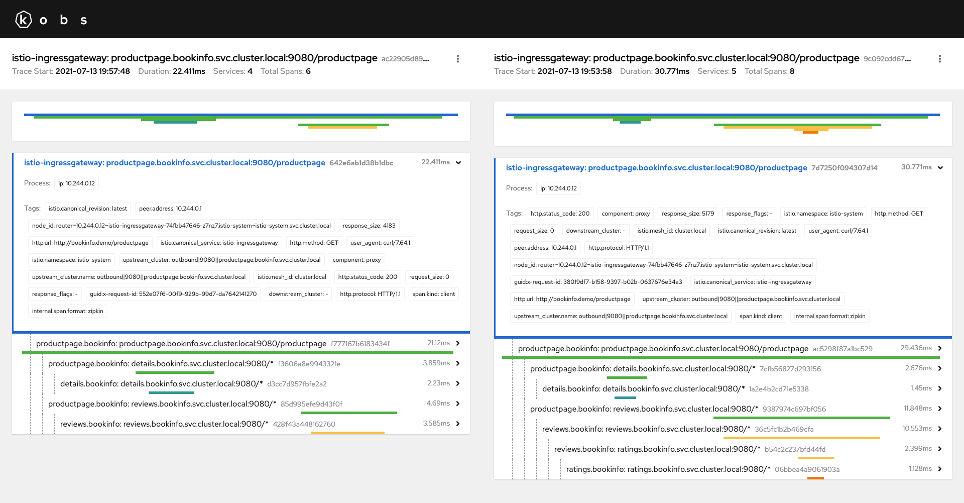 Compare Traces